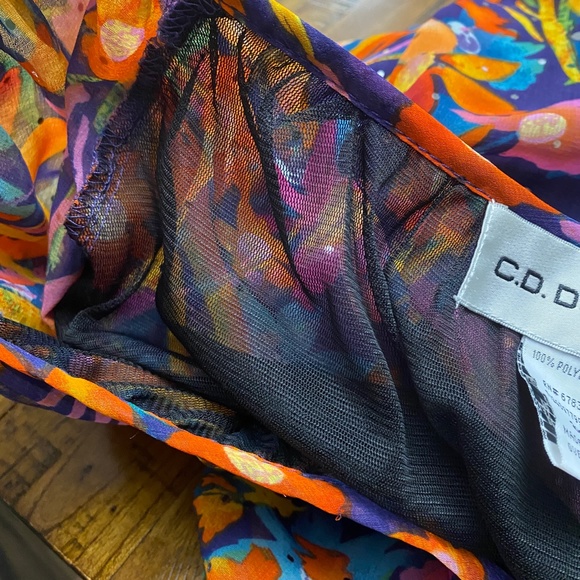 C.D. Daniels Rainbow Floral Plus Size Blouse - Picture 10 of 12